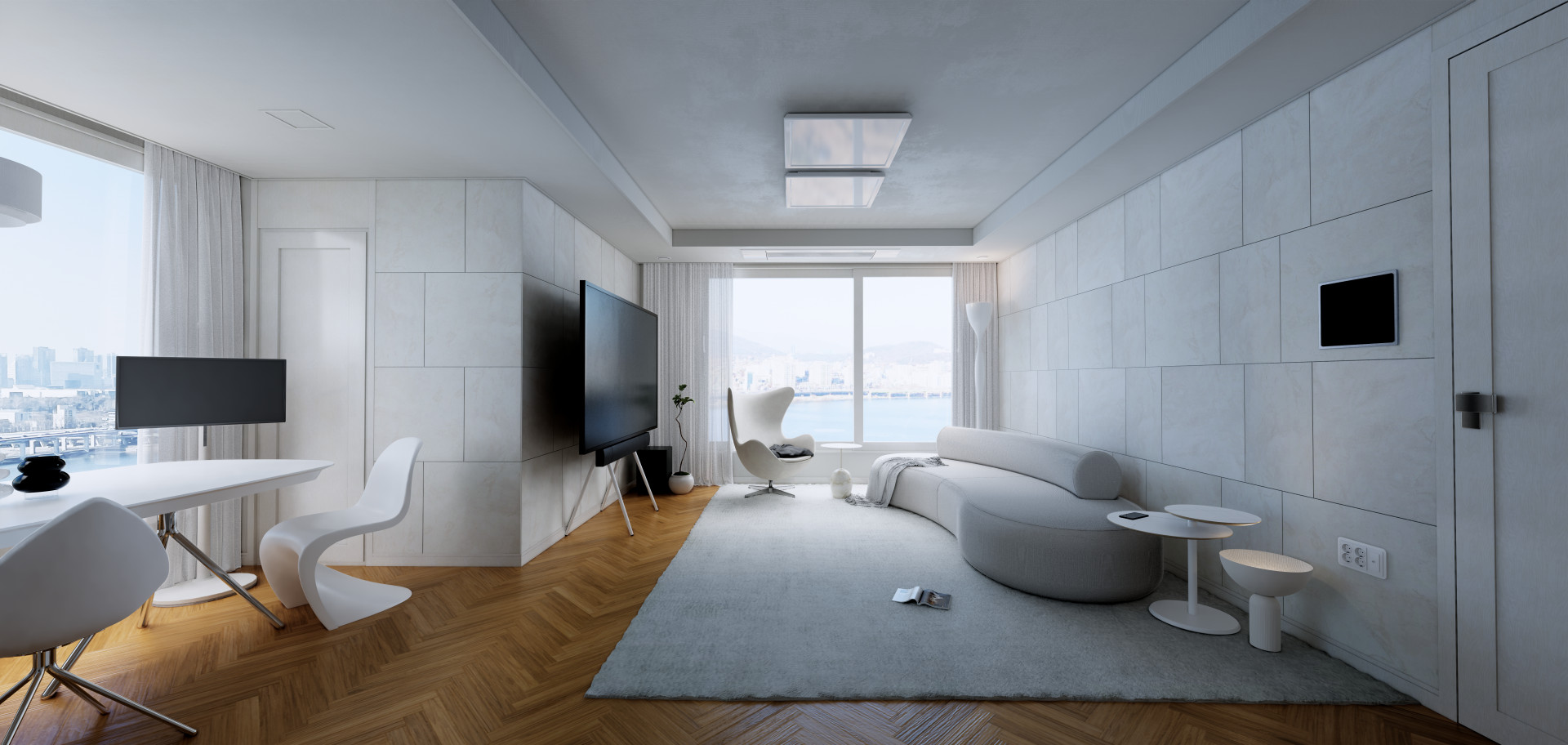 서울 서초구 아크로리버뷰아파트 거실 3D인테리어1