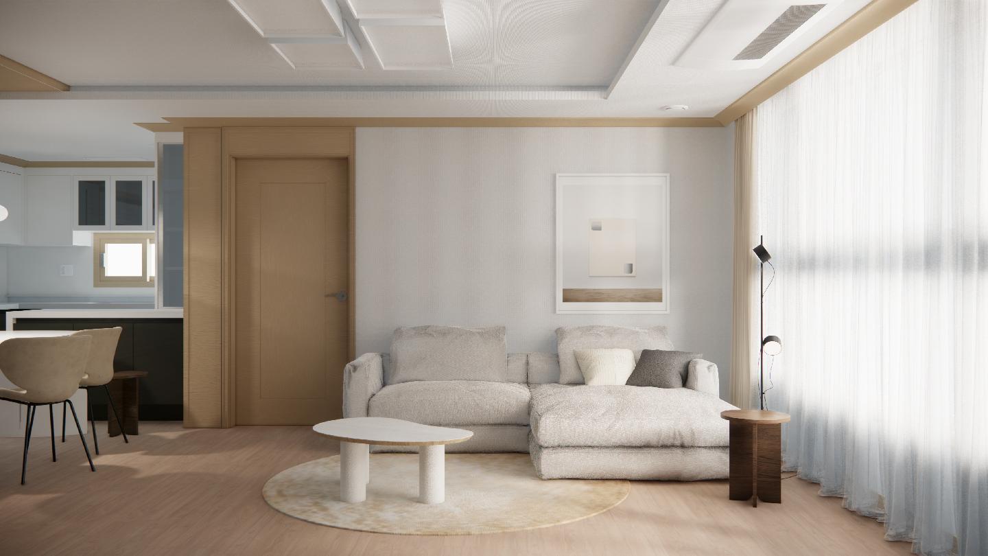 내추럴거실스타일링소파